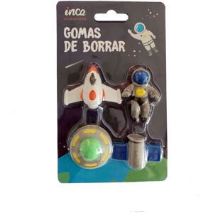 Inca Space Erasers Lot 4 pcs