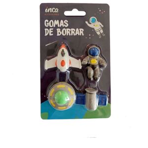 Inca Space Erasers Lot 4 pcs