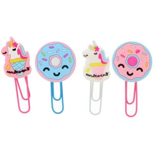 Inca Unicorn And Donuts Clips 6 x 2.5 cm 4 u