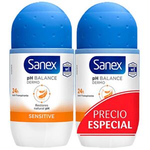 Sanex Dermo Sensitive roll-on deodorant duo 2 x 50 ml