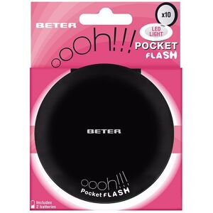 Beter Espejo OHH! pocket flash con luz y aumento x10 #negro