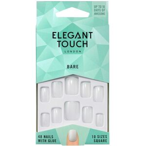 Elegant Touch Totally Bare nails with glue #square-001