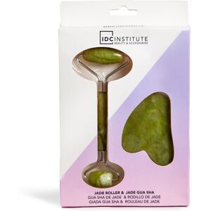 Idc Institute Jade Gua Sha & Jade Roller 2 pcs