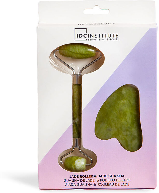 Idc Institute Jade Gua Sha & Jade Roller 2 pcs