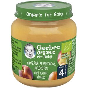 Gerber Organic puré #manzana albaricoque melocotón 125 gr