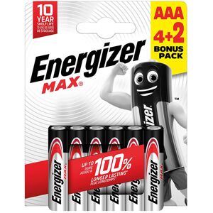 Energizer Max Power LR03 Aaa batteries pack x 6 u