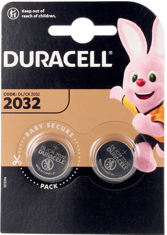 Duracell Button Lithium 3V 2032 DL/CR2032 batteries pack x 2 u