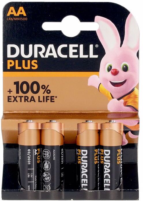Duracell Plus Power LR06 batteries pack x 4 u
