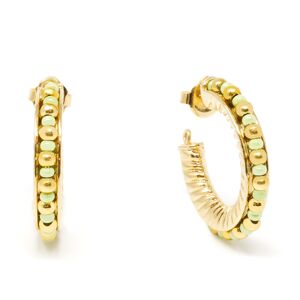 Shabama Ethiopia Green 2CM earrings #gold glitter 1 u