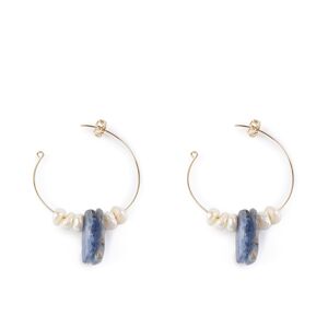 Shabama Lao Blue 4CM earrings #shiny gold 1 u