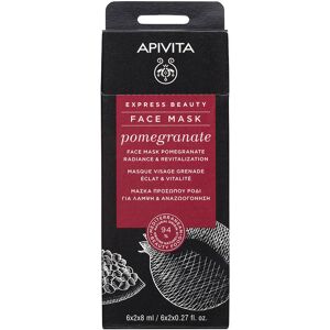 Apivita Express Beauty revitalizing and radiant facial mask with pomegranate 2 x 8 ml