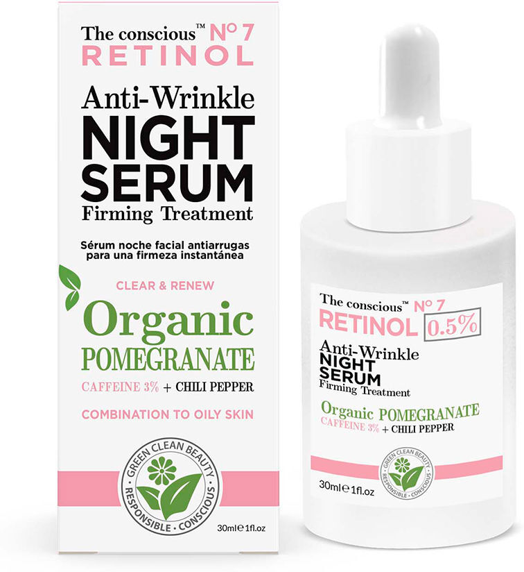 The Conscious™ Retinol anti-wrinkle night serum organic pomegranate 30 ml