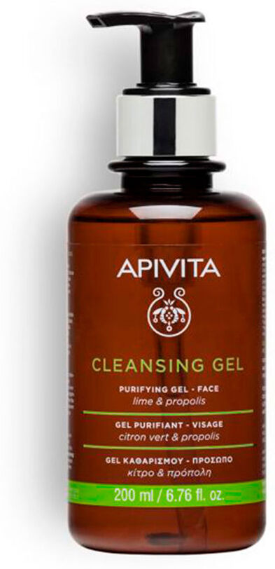 Apivita Purifying Gel for face Facial cleanser for oily skin 200 ml