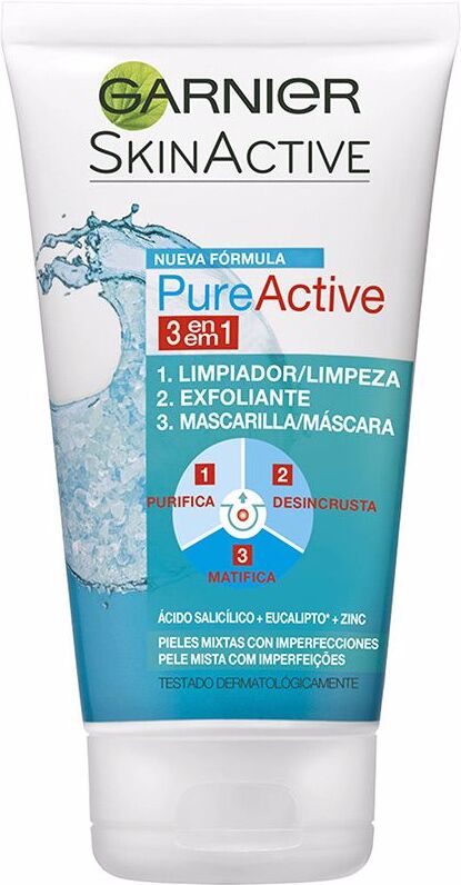 Garnier Pure Active 3-in-1 Cleanser for Combination Skin with Imperfections 150 ml Gel