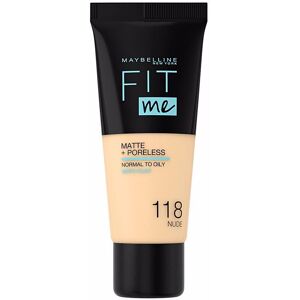 Maybelline Fit Me MATTE+PORELESS foundation #118-nude