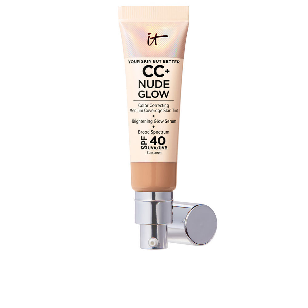IT Cosmetics CC+ Nude Glow lightweight foundation + glow serum SPF40 #medium tan