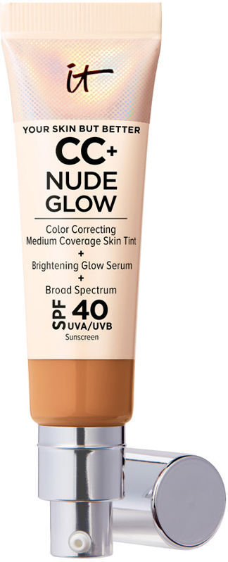 IT Cosmetics CC+ Nude Glow lightweight foundation + glow serum SPF40 #tan