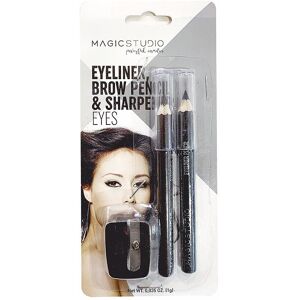 Magic Studio Eyeliner Brow Pencil And Sharpener set 2 pz