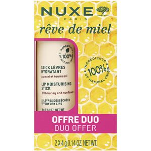 Nuxe Rêve De Miel Moisturizing Lip Stick Set 2 x 4 gr Nuxe Rêve De Miel Moisturizing Lip Stick Set 2 x 4 gr