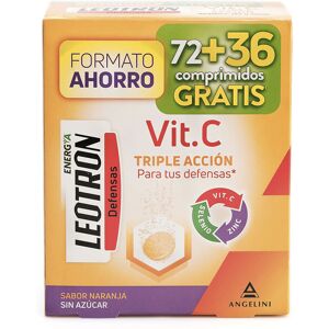 Leotron Vitamin C triple action effervescent tablets 72 + 36 as a gift #Orange 54 u