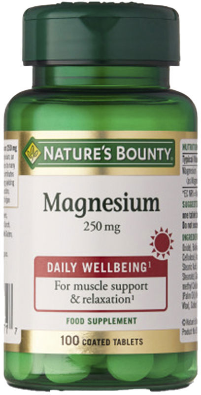 Nature's Bounty Magnesium 250 mg 100 tablets