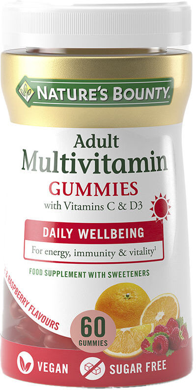 Nature's Bounty Adult Multivitamin with vitamins B and D3 60 gummies