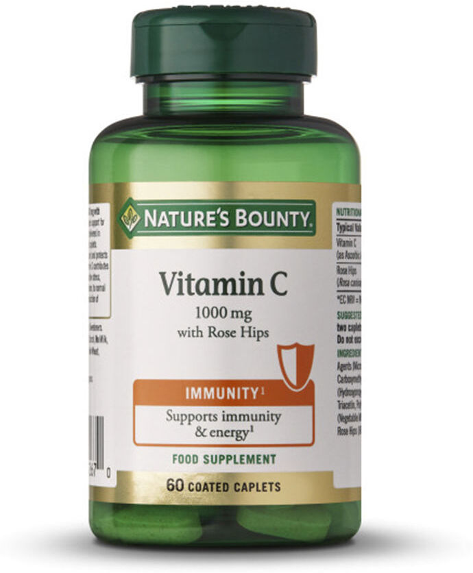 Nature's Bounty Vitamin C 1000 mg with rosehip coated capsules 60 units