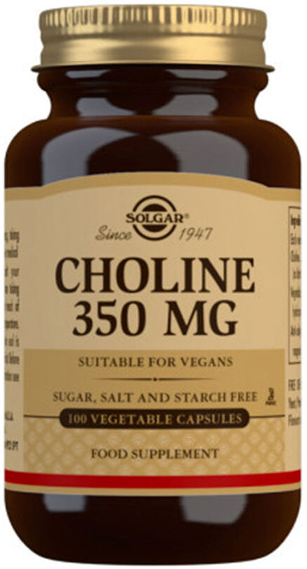 Solgar Choline 350 Mg 100 Vegetable Capsules