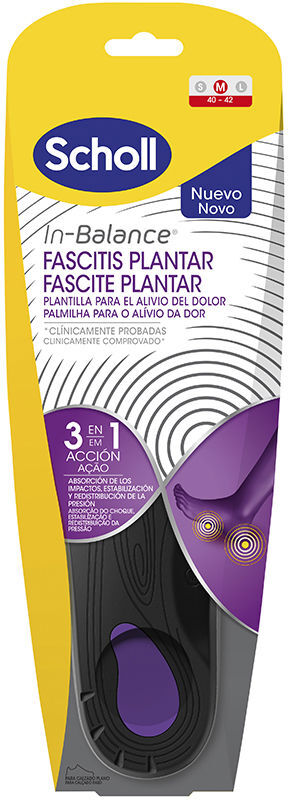 Doctor Scholl Plantar Fascitis anti-pain insoles with in-balance 3 in 1 technology #Size M 40-42