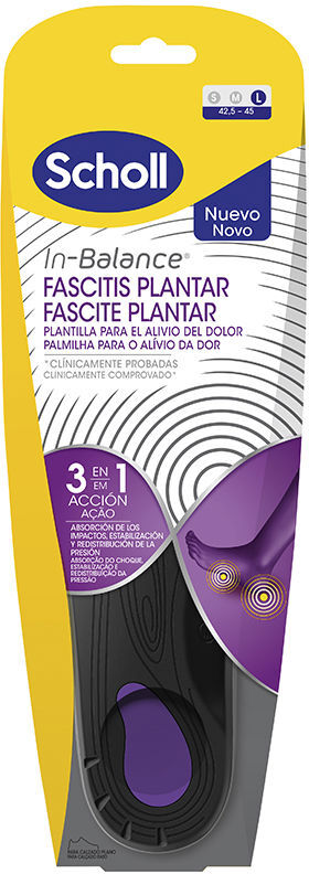 Doctor Scholl Plantar Fascitis anti-pain insoles with in-balance 3 in 1 technology #Size L 42.5-45