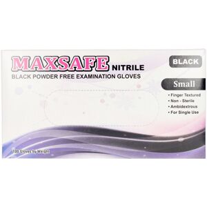 Maxsafe nitryl gloves size S #black 100 pz