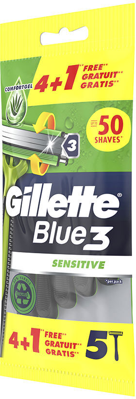 Gillette Blue 3 Sensitive disposable razor blades 5 units