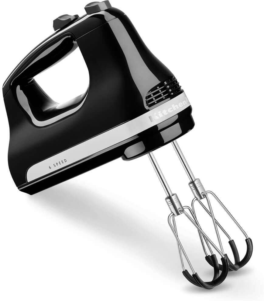 KitchenAid 6 Speed Hand Mixer Flex Edge Onyx Black
