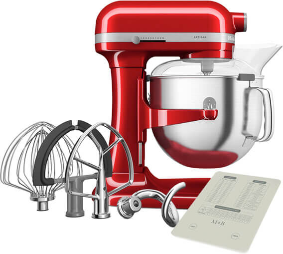 KitchenAid Artisan Candy Apple 6.6L Bowl Lift Food Mixer With FREE Gift