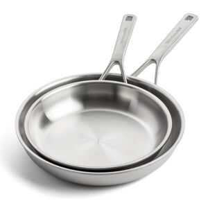 KitchenAid Multi-Ply Stainless Steel 24cm & 28cm Frying Pan Set