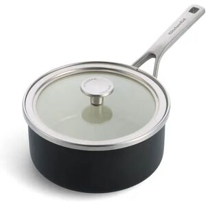 KitchenAid Steel Core Enamel Matte Black 18cm Saucepan