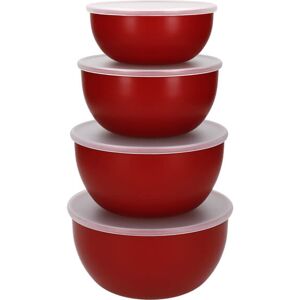 KitchenAid Set of 4 Prep Bowls & Lids Empire Red