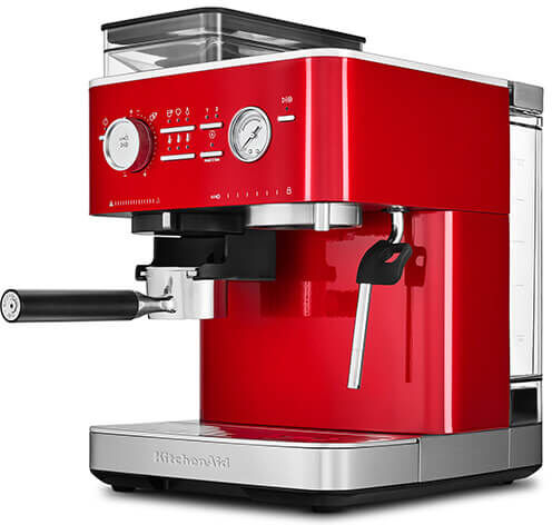 KitchenAid Semi Automatic Espresso Machine with Burr Grinder Candy Apple