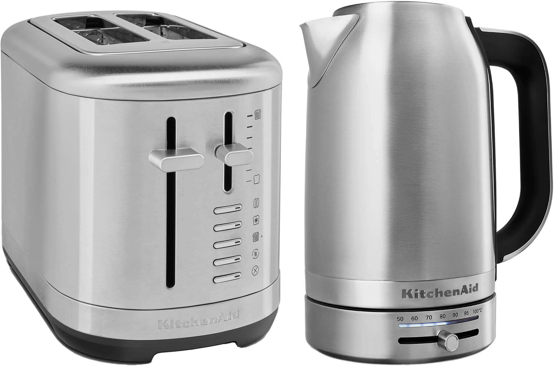 KitchenAid Breakfast Suite Stainless Steel 1.7L Kettle and 2 Slice Toaster Set