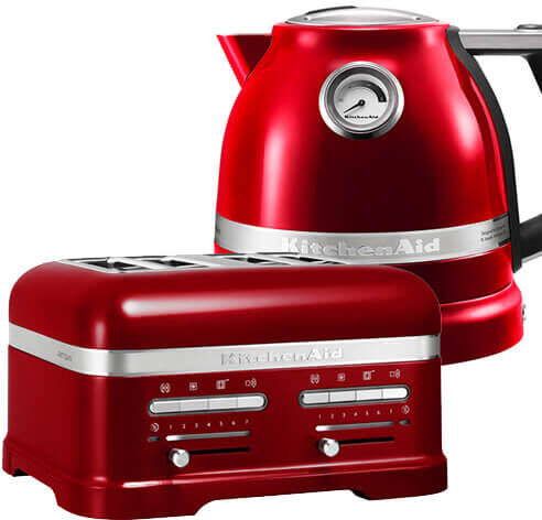 KitchenAid Artisan Candy Apple 4 Slot Toaster and Kettle Set