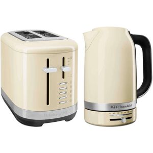 KitchenAid Breakfast Suite Almond Cream 1.7L Kettle and 2 Slice Toaster Set