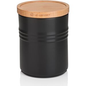 Le Creuset Satin Black Stoneware Medium Storage Jar