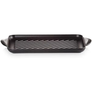 Le Creuset Satin Black Cast Iron 32cm Rectangular Grill