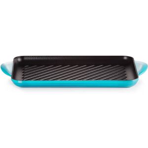 Le Creuset Teal Cast Iron 32cm Rectangular Grill