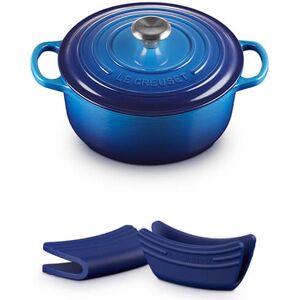 Le Creuset Signature Azure Blue Cast Iron 20cm Round Casserole