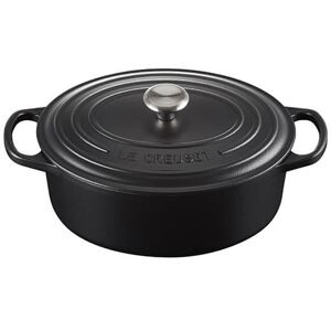 Le Creuset Signature Satin Black Cast Iron 27cm Oval Casserole