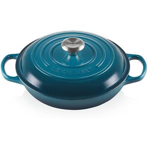 Le Creuset Signature Deep Teal Cast Iron 26cm Shallow Casserole 