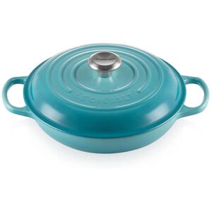 Le Creuset Signature Teal Cast Iron 30cm Shallow Casserole