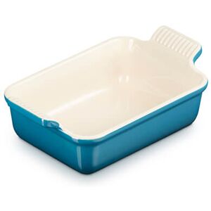 Le Creuset Deep Teal Stoneware Small 19cm Heritage Rectangular Dish