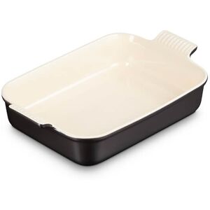 Le Creuset Matte Black Stoneware Large 32cm Heritage Rectangular Dish